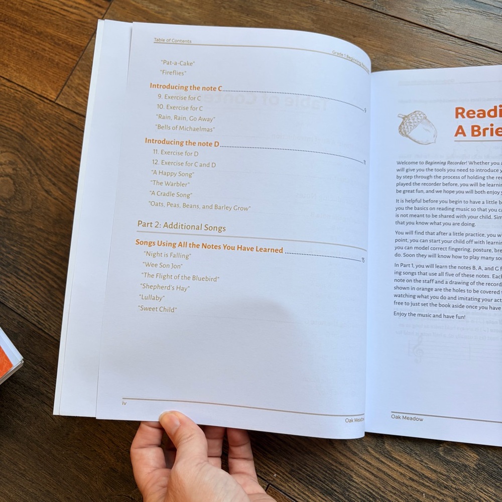 Oak Meadow Beginning Recorder Book K-5 - Picture 3 of 4